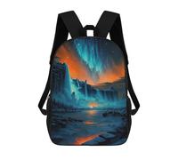 sinyumoney Niagara Falls Orange Sky School Bags Water Resistant Travel Backpack Computer Bag for Campus Outdoor Travel Sports 17inch