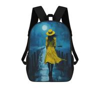 sinyumoney Night Breeze Backpacks Kids School Backpack School Bag 3D Printed School Bag for Boys Elementary And Middle School Students 17inch
