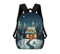sinyumoney Night Christmas Vibes School Backpack Daypacks Business Backpack Water Resistant Bookbag for Men/Women 17inch