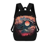 sinyumoney Night Fuji Mountain School Backpack Large Water Resistant Laptop Backpack for Teenage Girls Boys Women Men 17inch