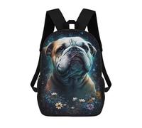 sinyumoney Night Garden Bulldog Art Print School Bags Large Water Resistant Laptop Backpack - Perfect for Travel, Work And Daily Use 17inch