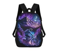 sinyumoney Night Mountain Bike Adventure Backpack School Bag Business Durable Laptop Bag for Boys/Girls/Teenagers 17inch