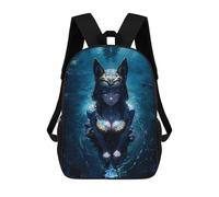 sinyumoney Night Oasis Cleopatra 17 Inch School Bag Backpack Teen Schoolbag 3D Printing Adjustable Schoolbag Fashion Pocket Bag for Kids Boys Girls Students