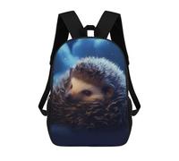 sinyumoney Night Sky Hedgehog Kids Backpack, Backpack School Bag, Backpacks Kids School 3D Printed School Bags for Elementary And Middle School Students Teens Birthday Gift 17inch