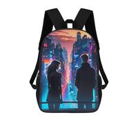 sinyumoney Night Twilight for Lovers Backpacks Kids School Backpack School Bag 3D Printed School Bag for Boys Elementary And Middle School Students 17inch