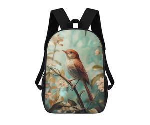 sinyumoney Nightingale Bird on Branch with Flowers Backpack 3D Printed School Bag For Boys High Capacity Travel Backpacks Book Bags Boys School Bag Mochila 17inch