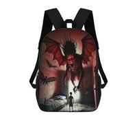 sinyumoney Nightmare in Red Room 3D Printed Children's School Backpack for Kids High Capacity Travel Rucksacks Book Bags Kids School Bag Back Pack 17inch