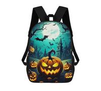 sinyumoney Nightmare Spooky Pumpkins Rucksack Water Resistant Travel Backpack Computer Bag for Men, Women & Teenage Boys 17inch