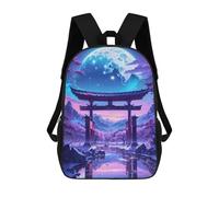 sinyumoney Nightscape Torii Gate Kids Backpack Fashion Fun Backpack Book Bag for Boys And Teenager 3D Printed School Bags for Boys 17inch
