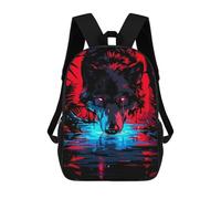 sinyumoney Nightshade Wolf School Backpack for Girls Backpack Water Repellent Casual Daypack Lightweight Rucksack Boy Girl School Backpack 17inch