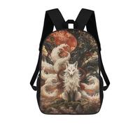 sinyumoney Nine-tailed Fox Animal Backpack School Bag Business Laptop Rucksack Bag Unisex Casual Daypack for Men/Women 17inch