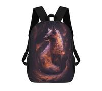 sinyumoney Nine Tailed Fox in Space Backpack School Bag Water Resistant Travel Backpack Computer Bag for Girls Boys Teenage 17inch