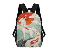 sinyumoney Nine-tailed Fox Markings Rucksack Lightweight Airport College Students Back Pack- Perfect for Travel, Work And Daily Use 17inch