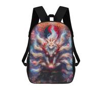 sinyumoney Nine-Tailed Fox Spirit School Bags Computer Rucksack for School/Work/Travel for Girls Boys Teenage 17inch