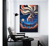 sinyumoney Nine Tailed Fox Vigil Wall Pictures for Living Room For Home Modern Decoration Large Wall Art 16x24inch(40x60cm)