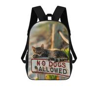 sinyumoney No Dogs Allowed Children's School Backpack 3D Printed for Kids Travel Rucksacks Book Bags Kids School Bag 17inch