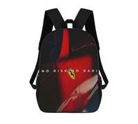 sinyumoney No Risk No Rari Backpack School Bag Water Resistant Travel Backpack Computer Bag for Camping Outdoor Adventures And Daily Travel 17inch