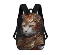 sinyumoney Noble Cat Painting Backpacks 3D Printed 17inch Kids School Backpack Outdoor Casual Daypack Casual Travel Bags for Middle School Students