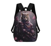 sinyumoney Noble Japanese Cat 3D Printed Children's School Backpack for Kids High Capacity Travel Rucksacks Book Bags Kids School Bag Back Pack 17inch