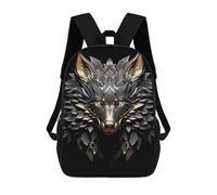 sinyumoney Noble Sentinel Wolf Rucksack Daypacks Business Backpack Water Resistant Bookbag for Girl, Teen Girls 17inch