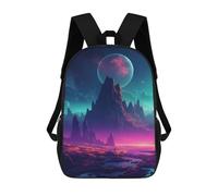 sinyumoney Nocturnal Synthwave Peaks Casual Daypack Backpacks School Bag for Girls Boys High College Teens Knapsack Men Women Travel Laptop Rucksack College Bookbag 17inch