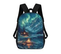 sinyumoney Nordic Nature Painting Backpack School Bag Water Resistant Travel Backpack Computer Bag for Girls Boys Teenage 17inch