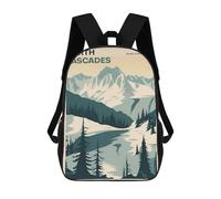 sinyumoney North Cascades Park Poster School Backpack Lightweight Schoolbag Dayback Bookbag College for Men, Women & Teenage Boys 17inch