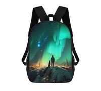 sinyumoney Northern Light Stargazing Children’s Backpack Girls Boys, Rucksack Bag, Daypack, Primary School, Perfect for Back to Kids School Or PE, Gifts And Travel 17inch