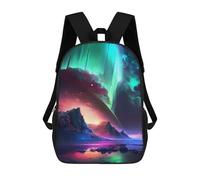 sinyumoney Northern Lights School Backpack Work Laptop Backpack Rucksack Bag for Camping Outdoor Adventures And Daily Travel 17inch