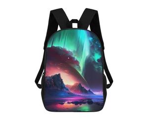 sinyumoney Northern Lights School Backpack Work Laptop Backpack Rucksack Bag for Camping Outdoor Adventures And Daily Travel 17inch