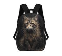 sinyumoney Norwegian Forest Cat Fable School Bag 3D Printed Backpacks Fashion Kids School Backpack Boys Rucksacks for Boys Middle School Students 17inch