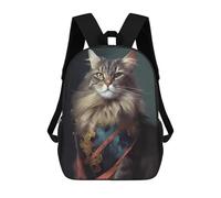 sinyumoney Norwegian Forest Fiction Backpacks Kids Student Schoolbag,3D Printed Backpacks,Elementary And Middle School Students Backpacks for Boys Girls 17inch