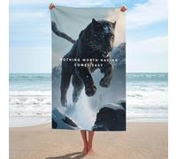 sinyumoney Nothing Comes Easy Bathroom Towels Super Soft Absorbent Beach Towel for Camping Vacation Gift 130cm*80cm