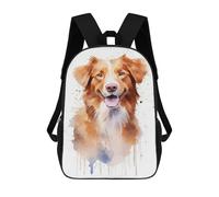 sinyumoney Nova Scotia Duck Retriever Kids Backpack Fashion Fun Backpack Book Bag for Boys And Teenager 3D Printed School Bags for Boys 17inch