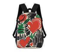 sinyumoney NYC Love Abstract Art 3D Printed 17 Inch School Backpack Casual Children's Backpacks 3D Printed for Boys Elementary And Middle