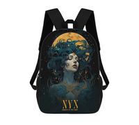 sinyumoney Nyx 3D Printed Children's School Backpack for Kids High Capacity Travel Rucksacks Book Bags Kids School Bag Back Pack 17inch