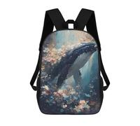 sinyumoney Ocean Bloom School Backpack Water Resistant Travel Backpack Computer Bag for Girls Boys Teenage 17inch