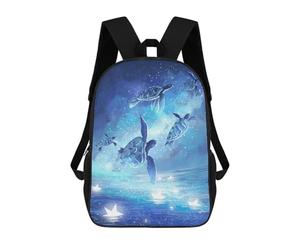 sinyumoney Ocean Dreams Turtle Journey Backpack School Rucksack Casual Daypacks School Work Travel Bag for Camping Outdoor Adventures And Daily Travel 17inch