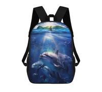 sinyumoney Ocean Harmony Backpack School Bag Water Resistant School Bag Business Backpack - Perfect for Travel, Work And Daily Use 17inch