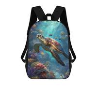 sinyumoney Ocean Life Coral Reef Scene-1 Backpack School Bag High Secondary School Bags Casual Backpack for Teenage Girls Boys Women Men 17inch