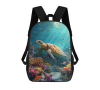 sinyumoney Ocean Life Underwater Scene Children's Backpacks School Backpack 3D Printed for Kids Travel Rucksacks Book Bags Kids 17inch School Bag