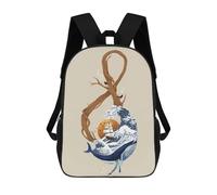 sinyumoney Ocean Symphony Treble Clef Cream Backpack School Daypacks Business Backpack Water Resistant Bookbag for Teenage Girls Boys Women Men 17inch