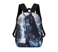 sinyumoney Oceanblue Fox Anime Girl Kids School Backpack 3D Printed Backpacks Fashion School Bag Rucksacks for Boys Elementary And Middle School Students 17inch