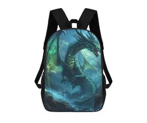 sinyumoney Oceanic Dragon Artwork-1 Backpack School Bag Lightweight Casual Daypack School Backpacks for Teenage Girls Boys Women Men 17inch