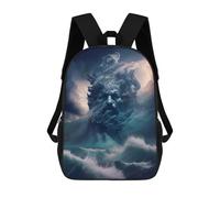 sinyumoney Oceanic Spirit 3D Printed Children's School Backpack for Kids High Capacity Travel Rucksacks Book Bags Kids School Bag Back Pack 17inch
