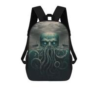 sinyumoney Ocean's Depths The Cthulhu Awakening Backpacks 3D Printed Kids School Backpack Outdoor Casual Daypack Fashion Casual Children Backpacks Cute Travel Bags 17inch