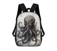 sinyumoney Octopus Beauty Watercolor Children's School Backpack 3D Printed for Kids Travel Rucksacks Book Bags Kids School Bag 17inch