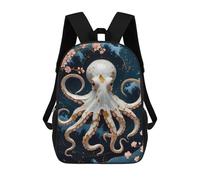sinyumoney Octopus Kintsugi Art School Bag Backpack Teen Schoolbag 3D Printing Adjustable Schoolbag Fashion Pocket Bag for Kids Boys Girls Students And Teenagers Fans 17inch