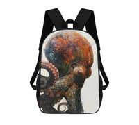 sinyumoney Octopus Profile Art Rucksack Lightweight Casual Daypack School Backpacks for Campus Outdoor Travel Sports 17inch