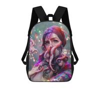 sinyumoney Octopus Tentacle Selfie Fantasy School Backpack for Girls Backpack Water Repellent Casual Daypack Lightweight Rucksack Boy Girl School Backpack 17inch